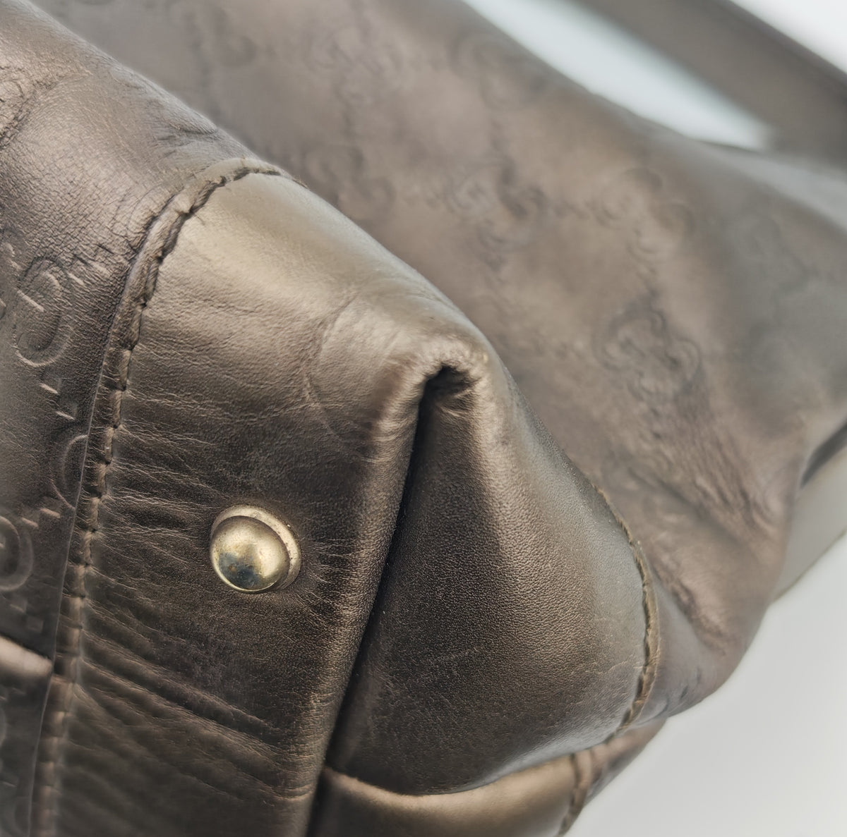 C2880 Gucci Shoulder Bag Guccissima Scarlett Hobo | Pre-Owned Very Good Brown Guccissima Leather
