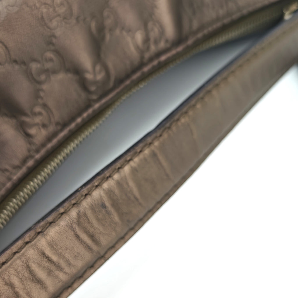 C2880 Gucci Shoulder Bag Guccissima Scarlett Hobo | Pre-Owned Very Good Brown Guccissima Leather