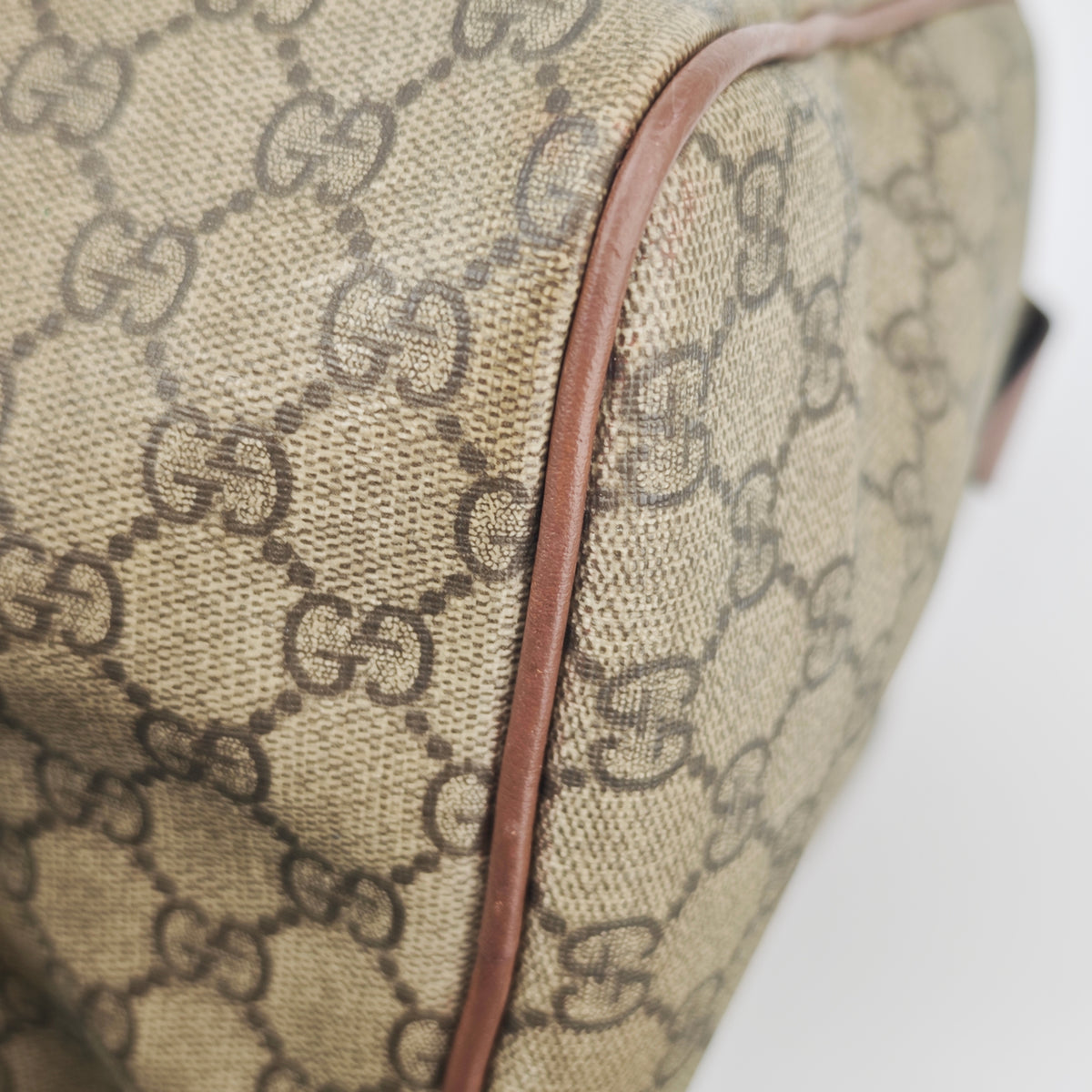 C2881 Gucci Top Handle Bag GG Supreme Joy Boston Bag | Pre-Owned Very Good Brown GG Supreme Canvas