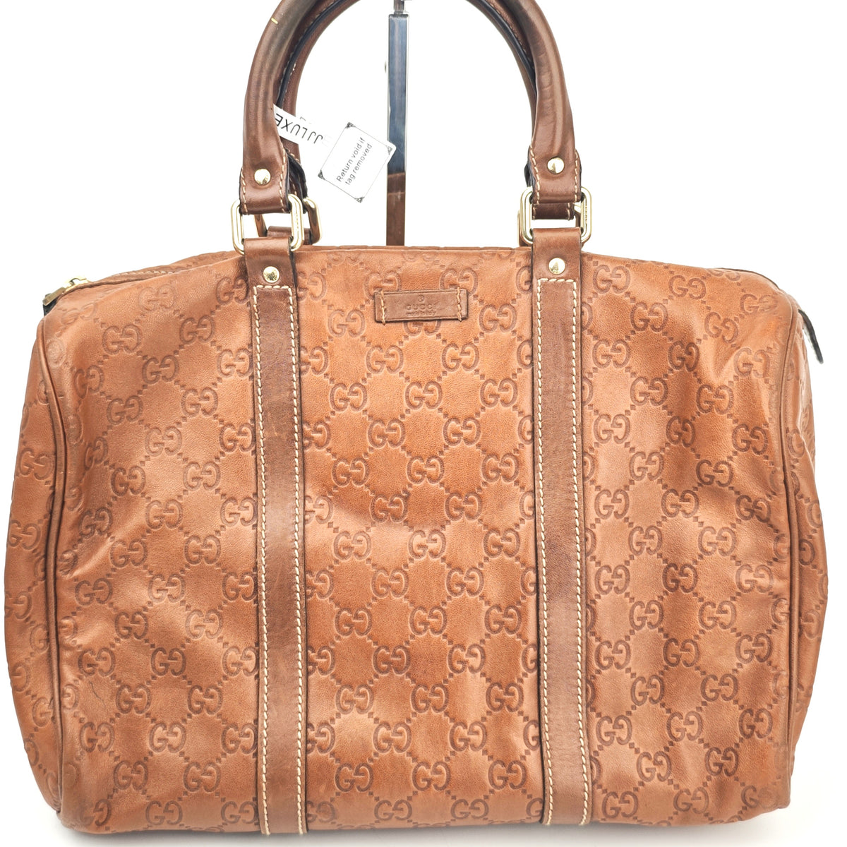 C2882 Gucci Top Handle Bag Guccissima Leather Joy Boston Bag | Pre-Owned Very Good Brown Guccissima Leather