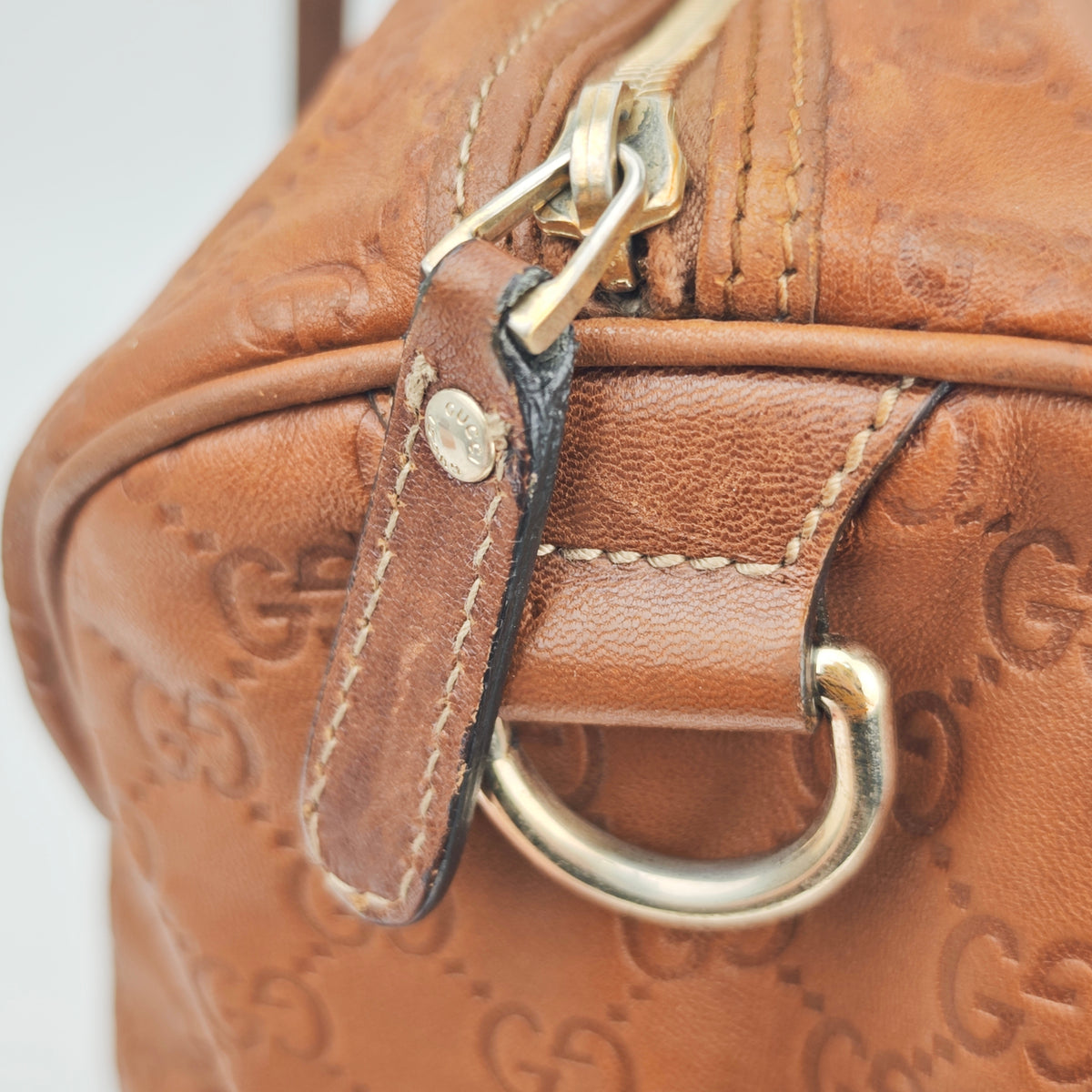 C2882 Gucci Top Handle Bag Guccissima Leather Joy Boston Bag | Pre-Owned Very Good Brown Guccissima Leather