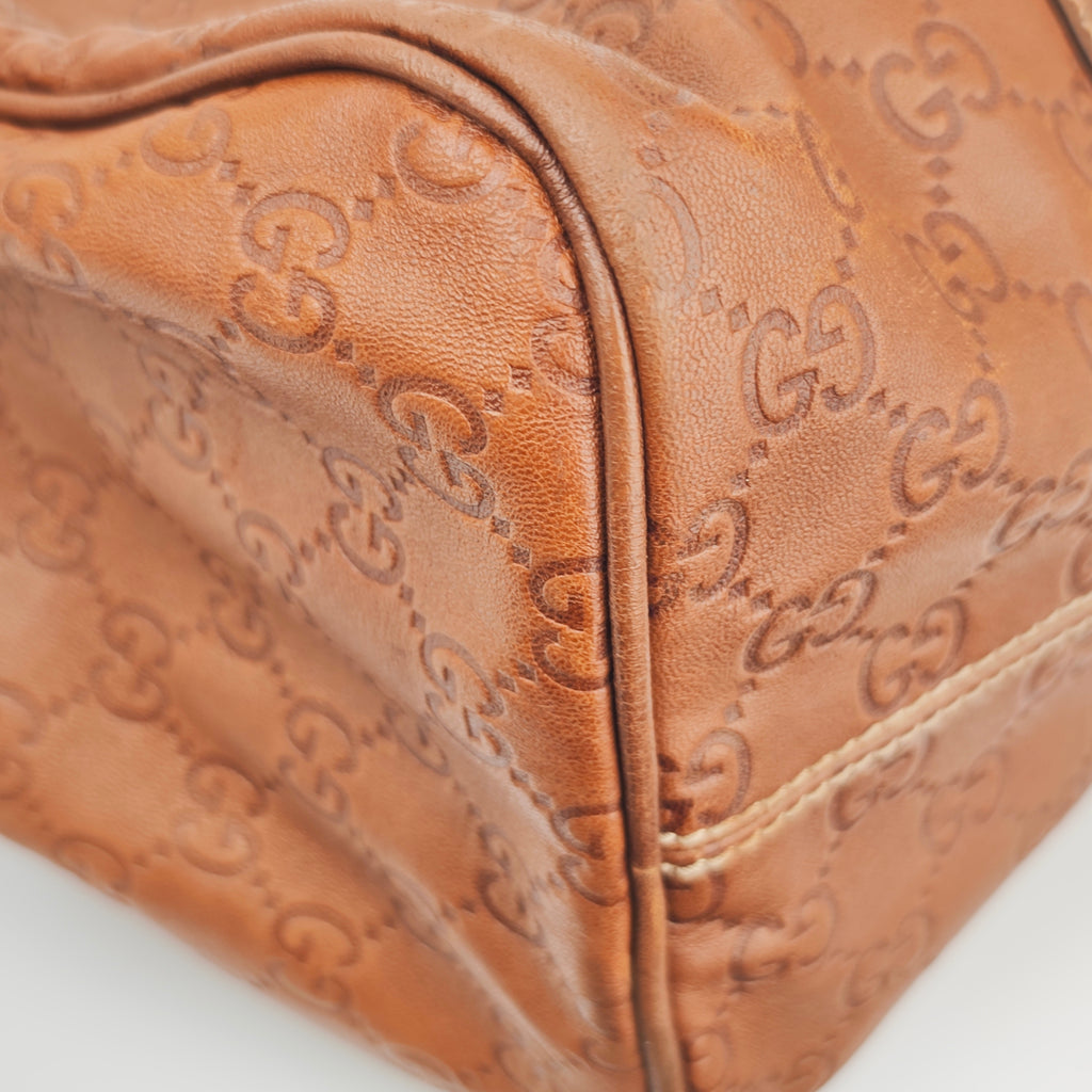C2882 Gucci Top Handle Bag Guccissima Leather Joy Boston Bag | Pre-Owned Very Good Brown Guccissima Leather