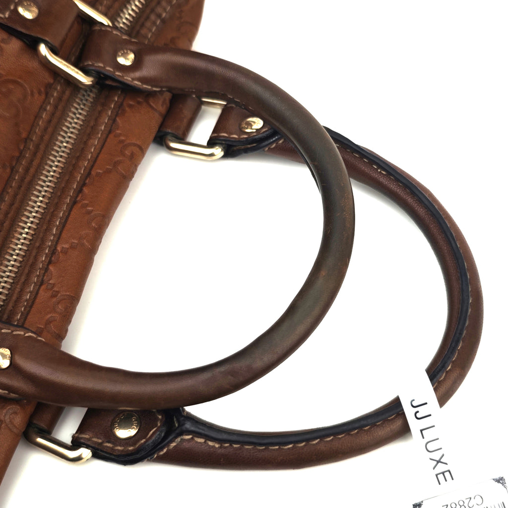 C2882 Gucci Top Handle Bag Guccissima Leather Joy Boston Bag | Pre-Owned Very Good Brown Guccissima Leather