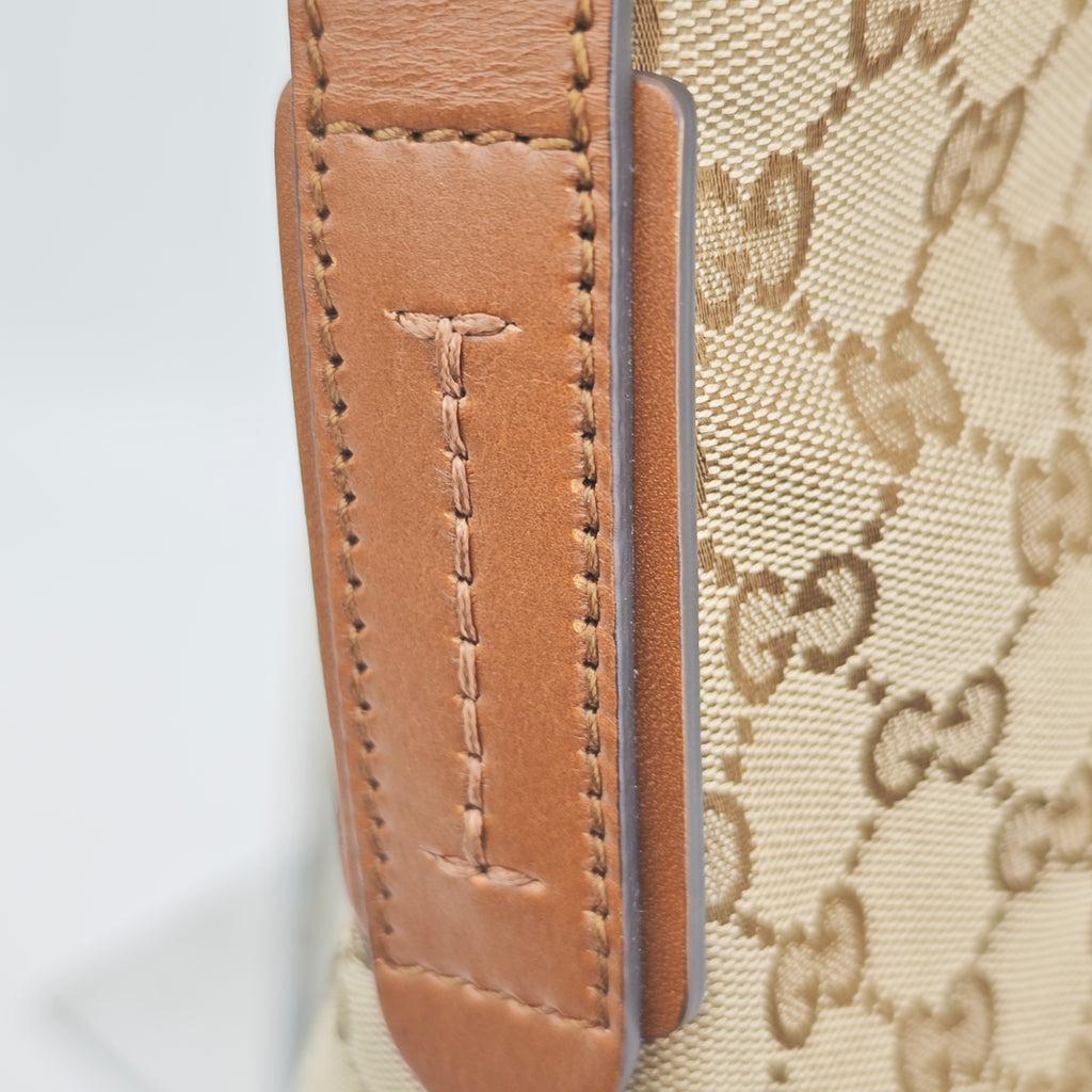 C2888 Gucci Shoulder Bag GG Canvas Hobo | Pre-Owned Excellent Brown GG Canvas
