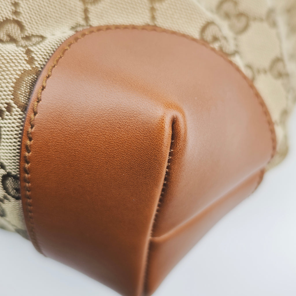 C2888 Gucci Shoulder Bag GG Canvas Hobo | Pre-Owned Excellent Brown GG Canvas