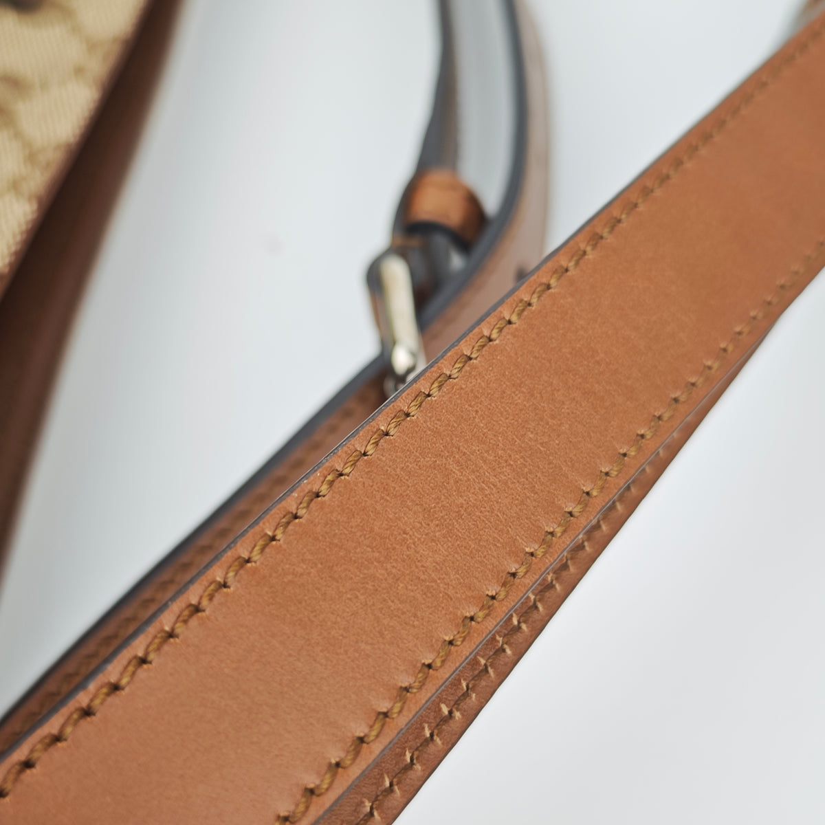 C2888 Gucci Shoulder Bag GG Canvas Hobo | Pre-Owned Excellent Brown GG Canvas