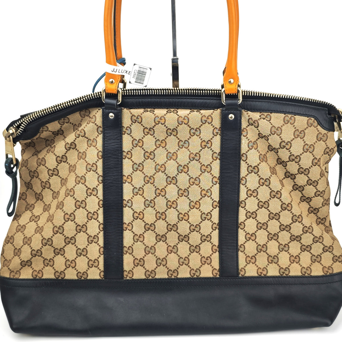 C2892 Gucci Shoulder Bag GG Canvas Bella Satchel/Tote Bamboo Tassel | Pre-Owned Very Good Brown GG Canvas