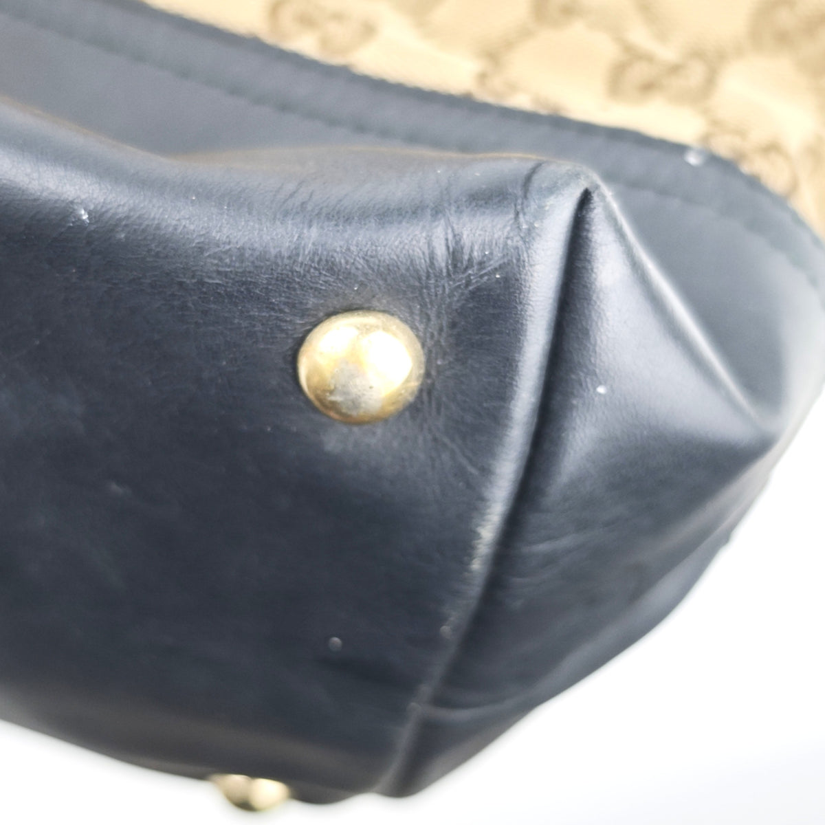 C2892 Gucci Shoulder Bag GG Canvas Bella Satchel/Tote Bamboo Tassel | Pre-Owned Very Good Brown GG Canvas