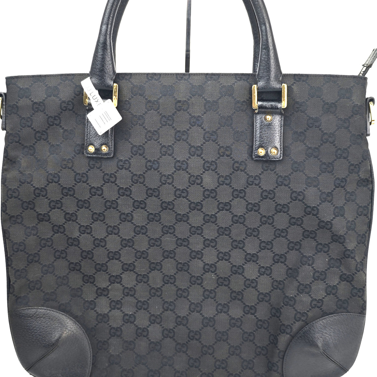 C2895 Gucci Shoulder Bag GG Canvas Zip Pocket Tote | Pre-Owned Very Good Brown GG Canvas