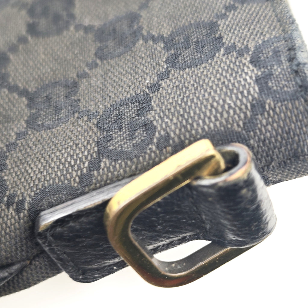 C2895 Gucci Shoulder Bag GG Canvas Zip Pocket Tote | Pre-Owned Very Good Brown GG Canvas