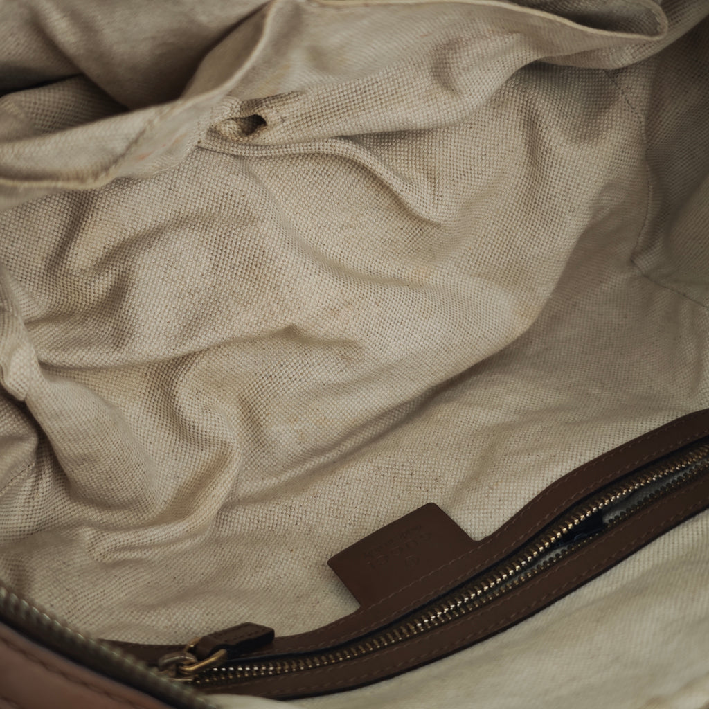 C2896 Gucci Top Handle Bag GG Canvas Vintage Web Boston Bag Small | Pre-Owned Excellent Brown GG Canvas