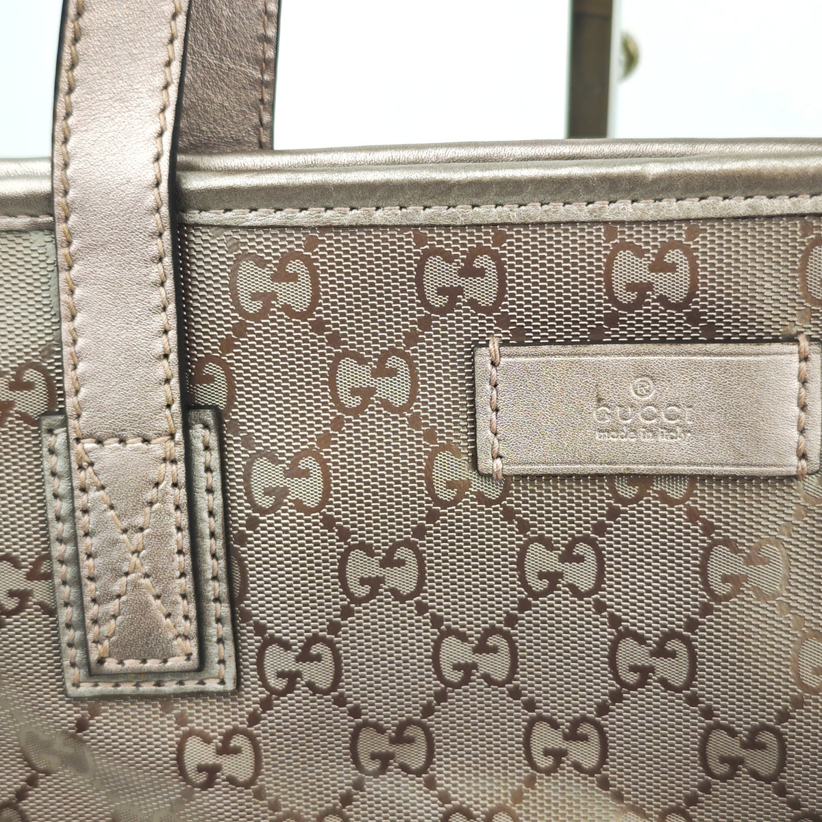 C2898 Gucci Tote Bag GG Imprimé Joy Tote Large | Pre-Owned Excellent GG Imprimé Coated canvas