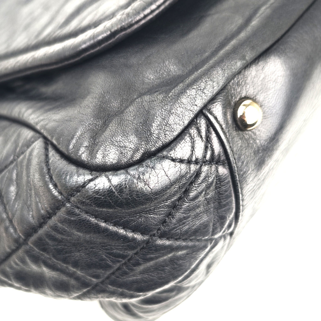 C2900 Chanel Shoulder Bag In The Business Flap Bag Distressed Calfskin | Pre-Owned Very Good Calfskin leather