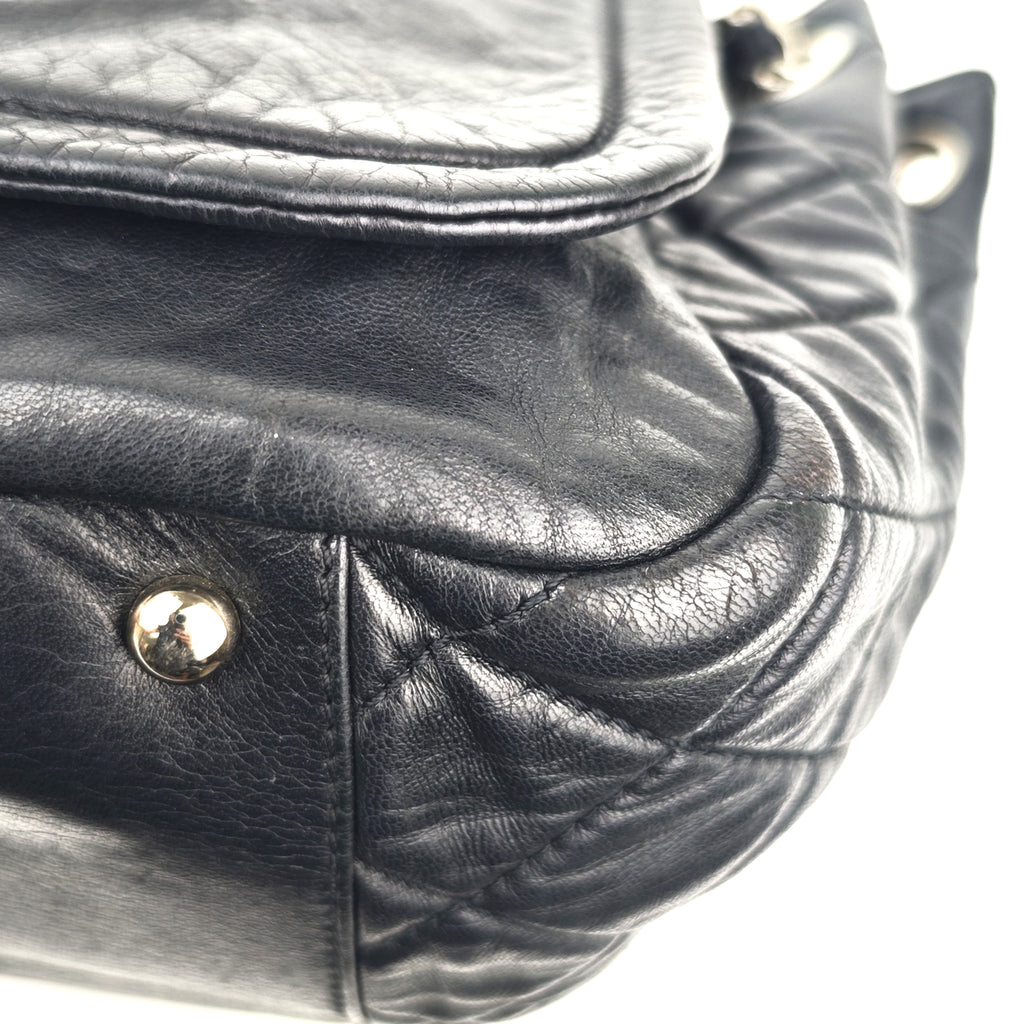 C2900 Chanel Shoulder Bag In The Business Flap Bag Distressed Calfskin | Pre-Owned Very Good Calfskin leather