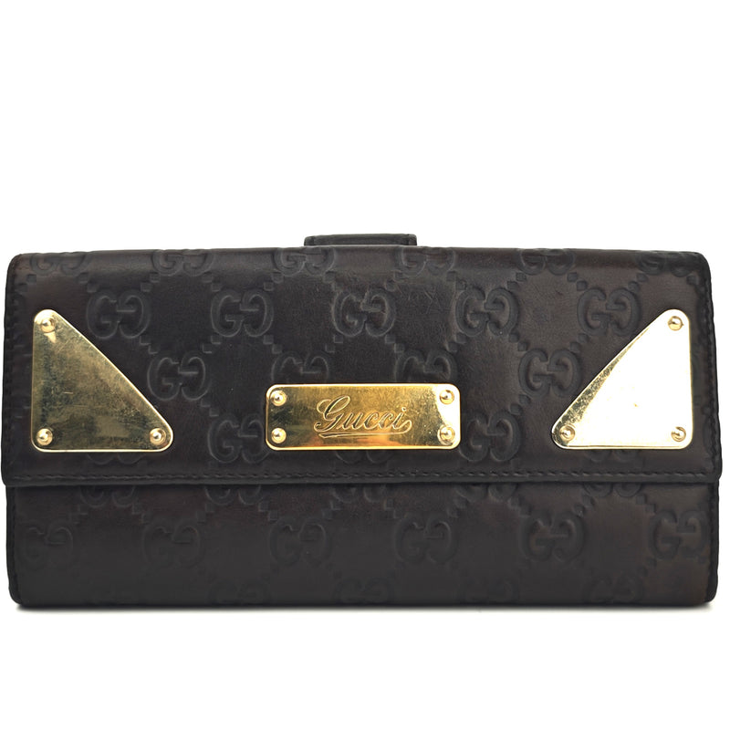 C2902 Gucci Wallet Guccissima Leather Continental Wallet | Pre-Owned Good Brown Guccissima Leather