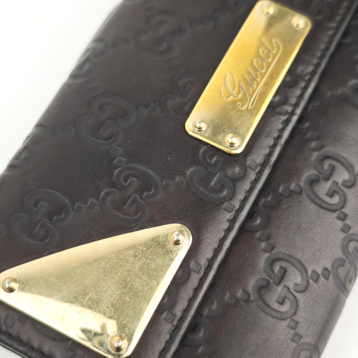 C2902 Gucci Wallet Guccissima Leather Continental Wallet | Pre-Owned Good Brown Guccissima Leather