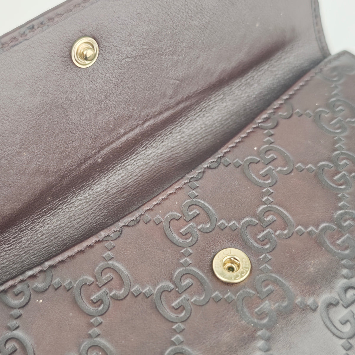 C2902 Gucci Wallet Guccissima Leather Continental Wallet | Pre-Owned Good Brown Guccissima Leather