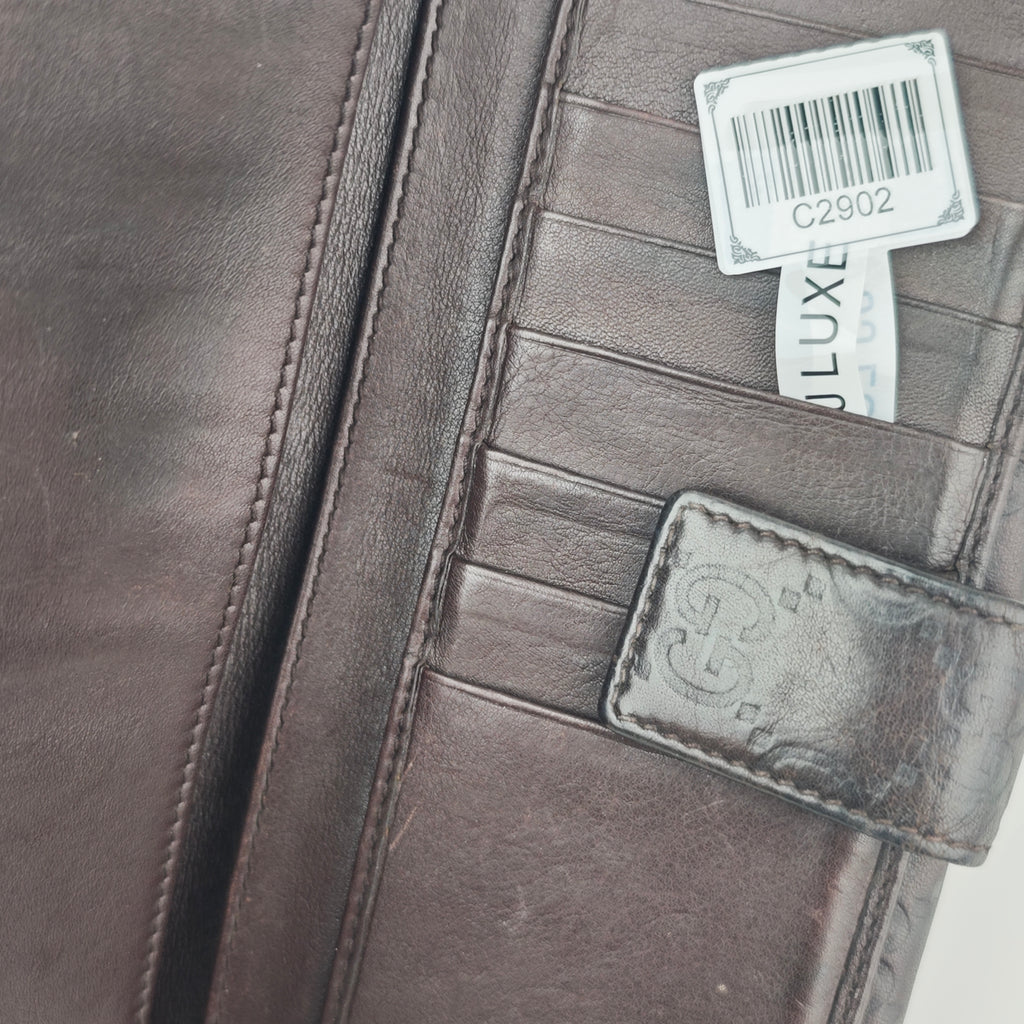 C2902 Gucci Wallet Guccissima Leather Continental Wallet | Pre-Owned Good Brown Guccissima Leather