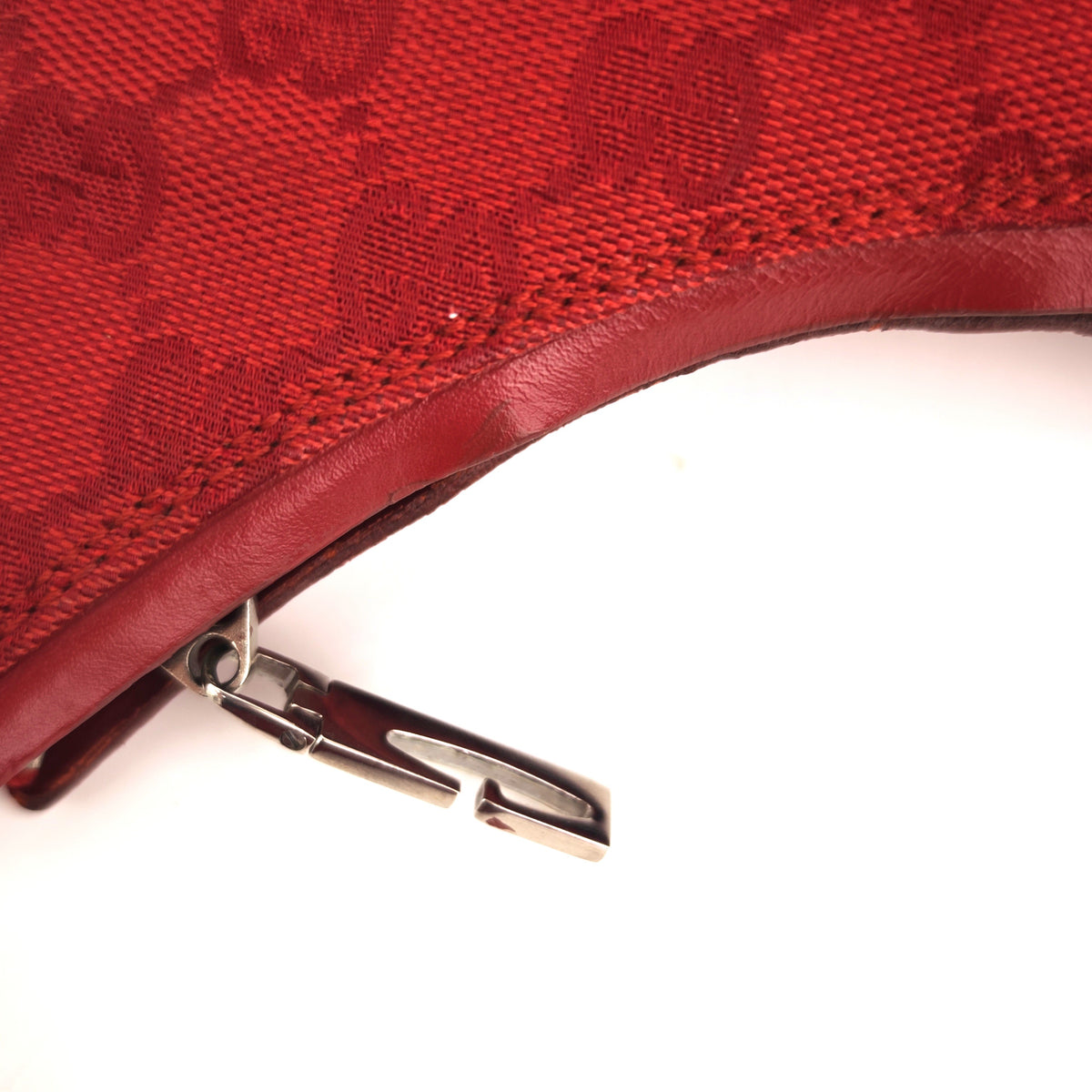 C2903 Gucci Shoulder Bag GG Canvas Hobo Red | Pre-Owned Excellent Red GG Canvas