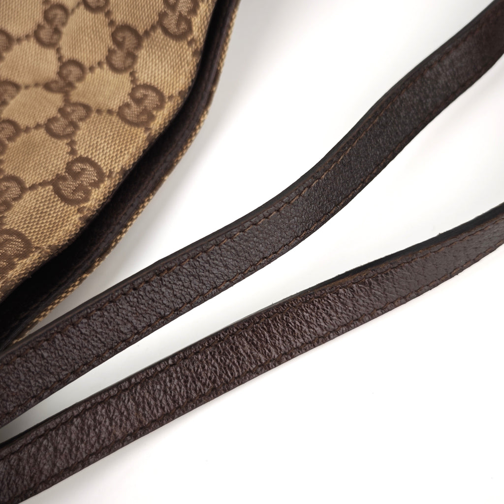C2908# Gucci Shoulder Bag GG Canvas Eclipse Shoulder Bag Medium | Pre-Owned Very Good Beige / Brown GG Canvas