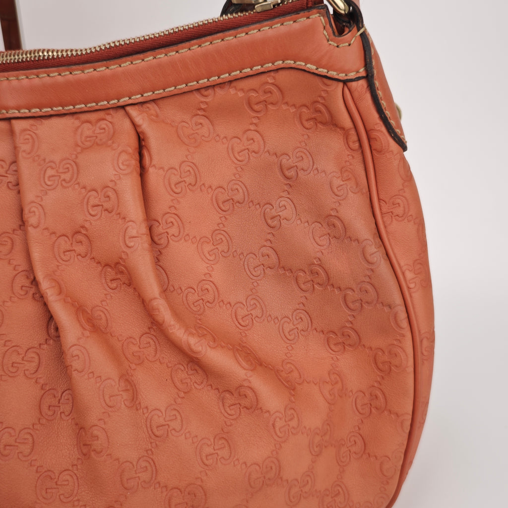 C2909 Gucci Shoulder Bag Guccissima Sukey Hobo/Shoulder Bag Medium | Pre-Owned Excellent Beige / Brown Guccissima Leather