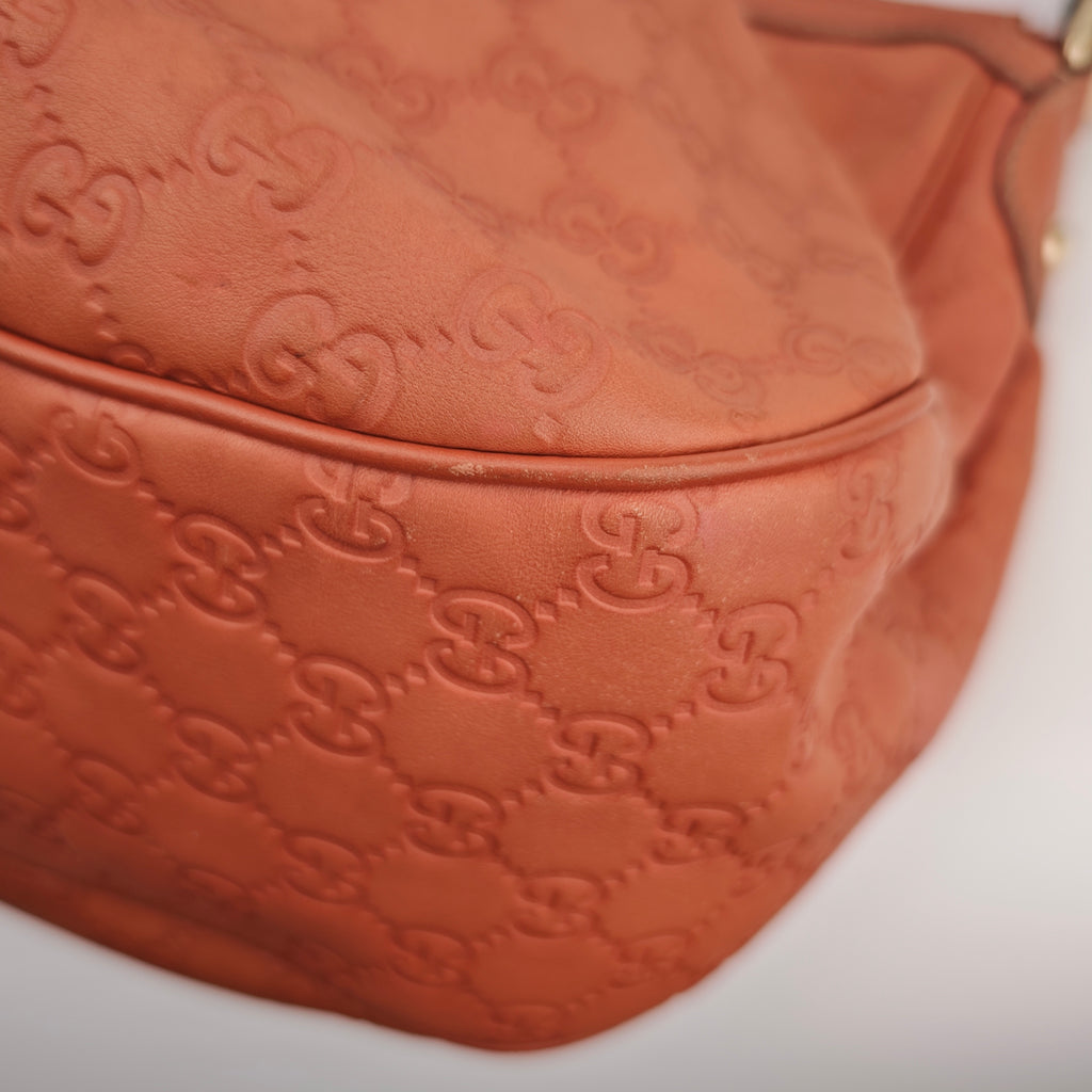 C2909 Gucci Shoulder Bag Guccissima Sukey Hobo/Shoulder Bag Medium | Pre-Owned Excellent Beige / Brown Guccissima Leather