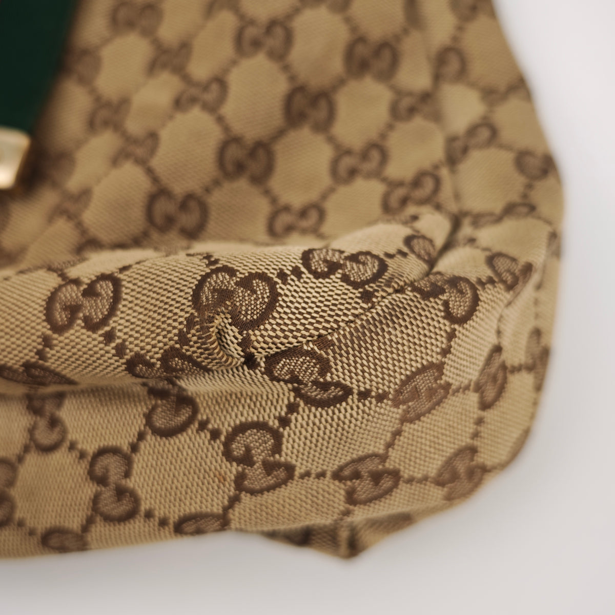 C2910 Gucci Shoulder Bag GG Canvas Web Stripe Bow Shoulder Bag | Pre-Owned Very Good Beige / Brown GG Canvas