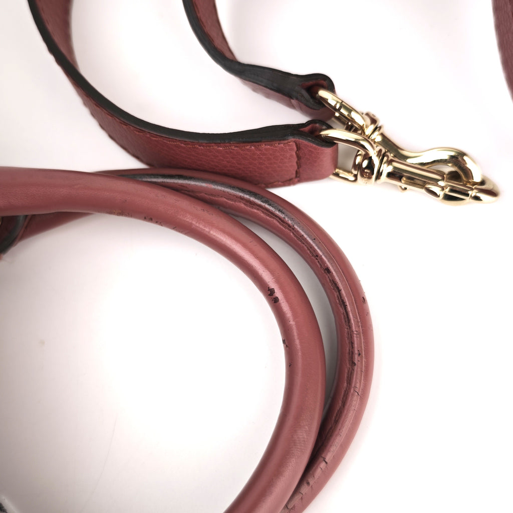 C2912# Gucci Top Handle Bag Vintage Web Calfskin Boston Bag Medium | Pre-Owned Very Good Brown Web Stripe Calfskin Leather