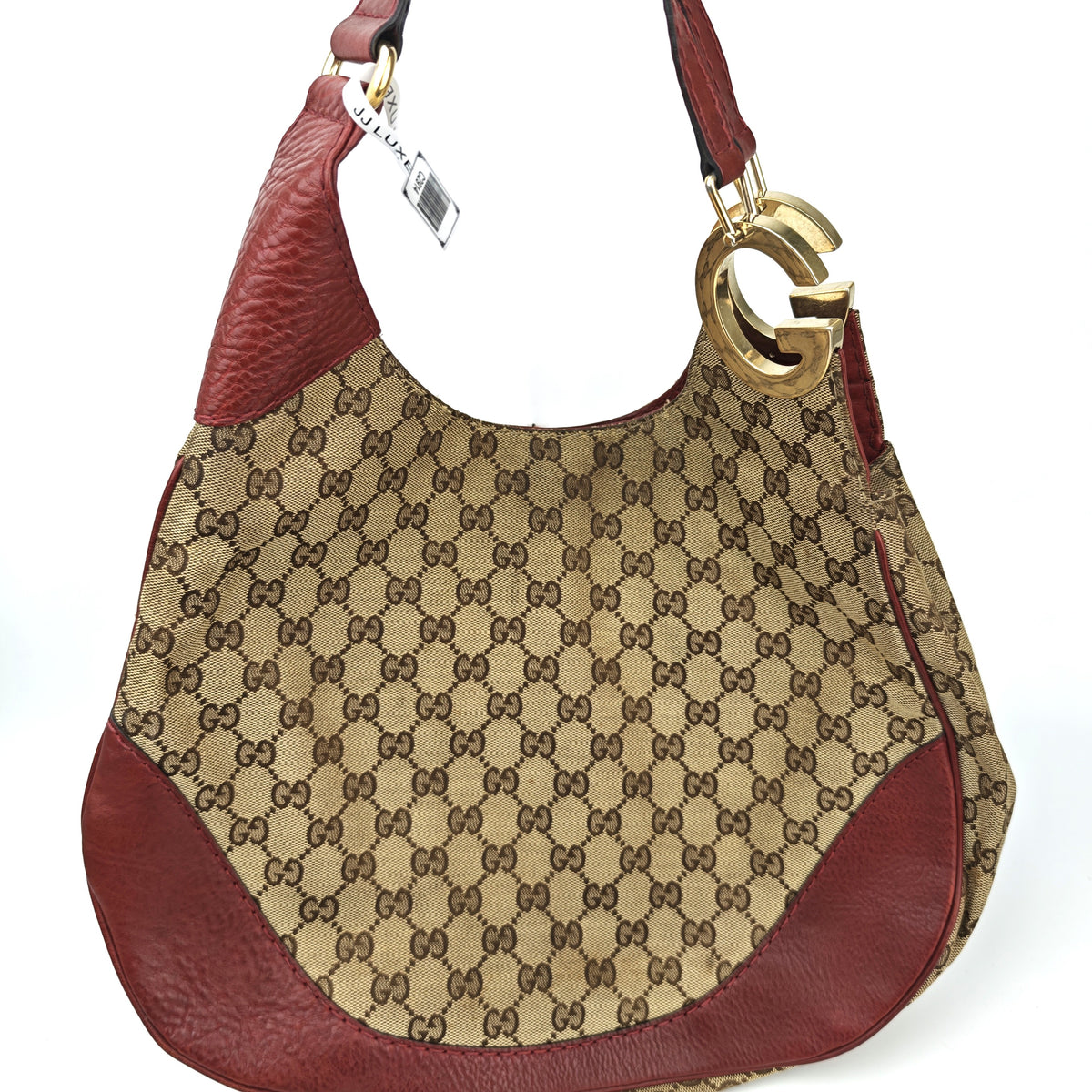 C2914 Gucci Shoulder Bag GG Canvas Charlotte Hobo | Pre-Owned Very Good Beige / Brown GG Canvas