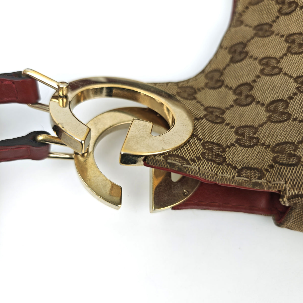 C2914 Gucci Shoulder Bag GG Canvas Charlotte Hobo | Pre-Owned Very Good Beige / Brown GG Canvas