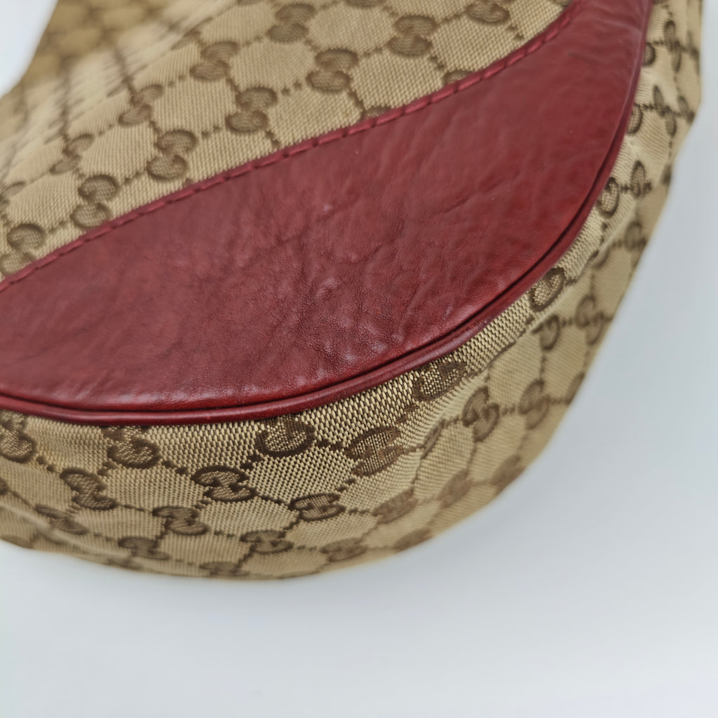 C2914 Gucci Shoulder Bag GG Canvas Charlotte Hobo | Pre-Owned Very Good Beige / Brown GG Canvas