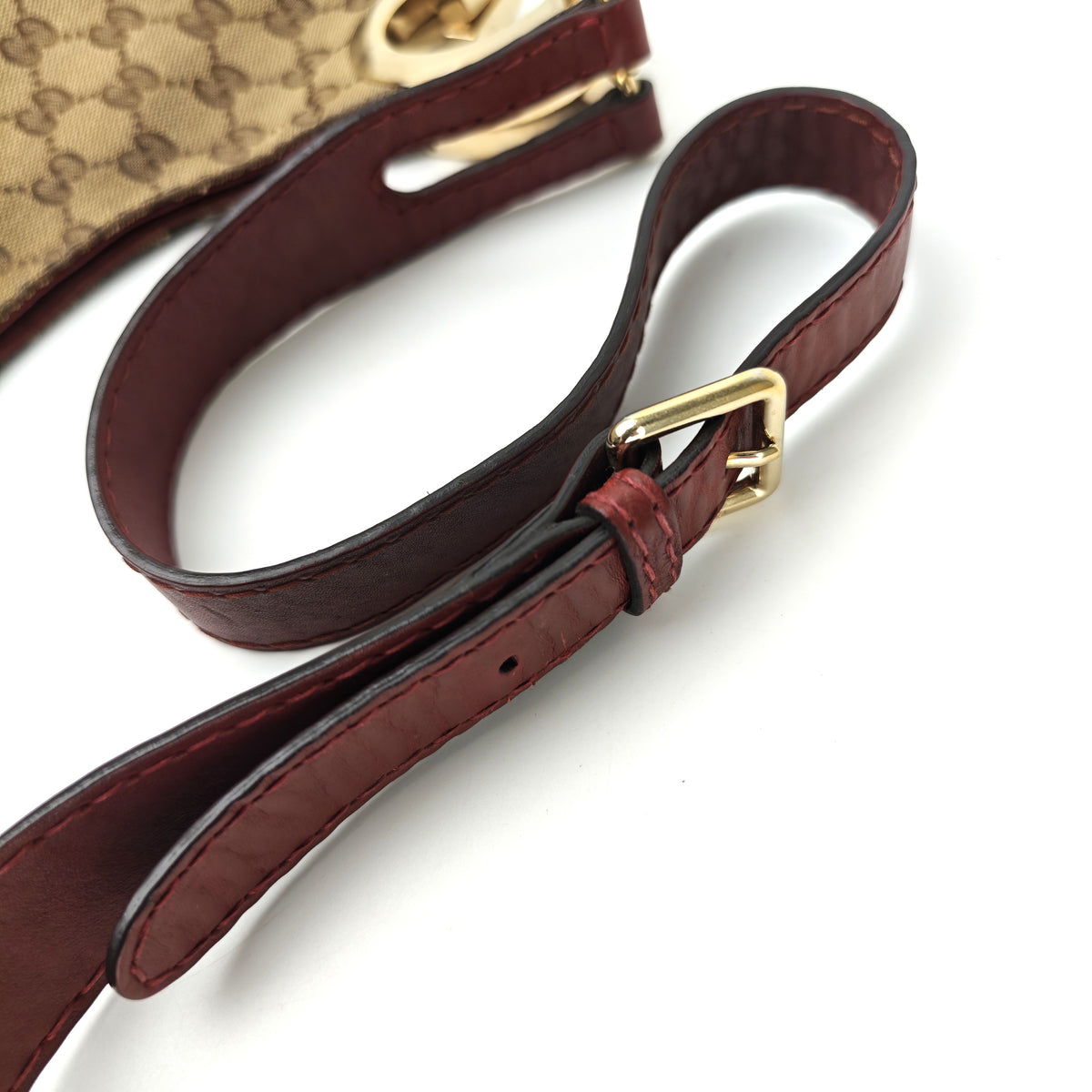 C2914 Gucci Shoulder Bag GG Canvas Charlotte Hobo | Pre-Owned Very Good Beige / Brown GG Canvas