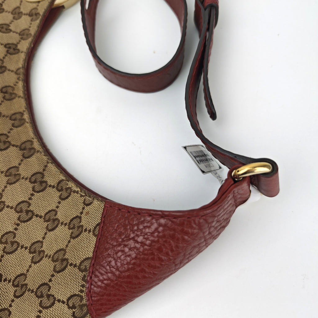 C2914 Gucci Shoulder Bag GG Canvas Charlotte Hobo | Pre-Owned Very Good Beige / Brown GG Canvas