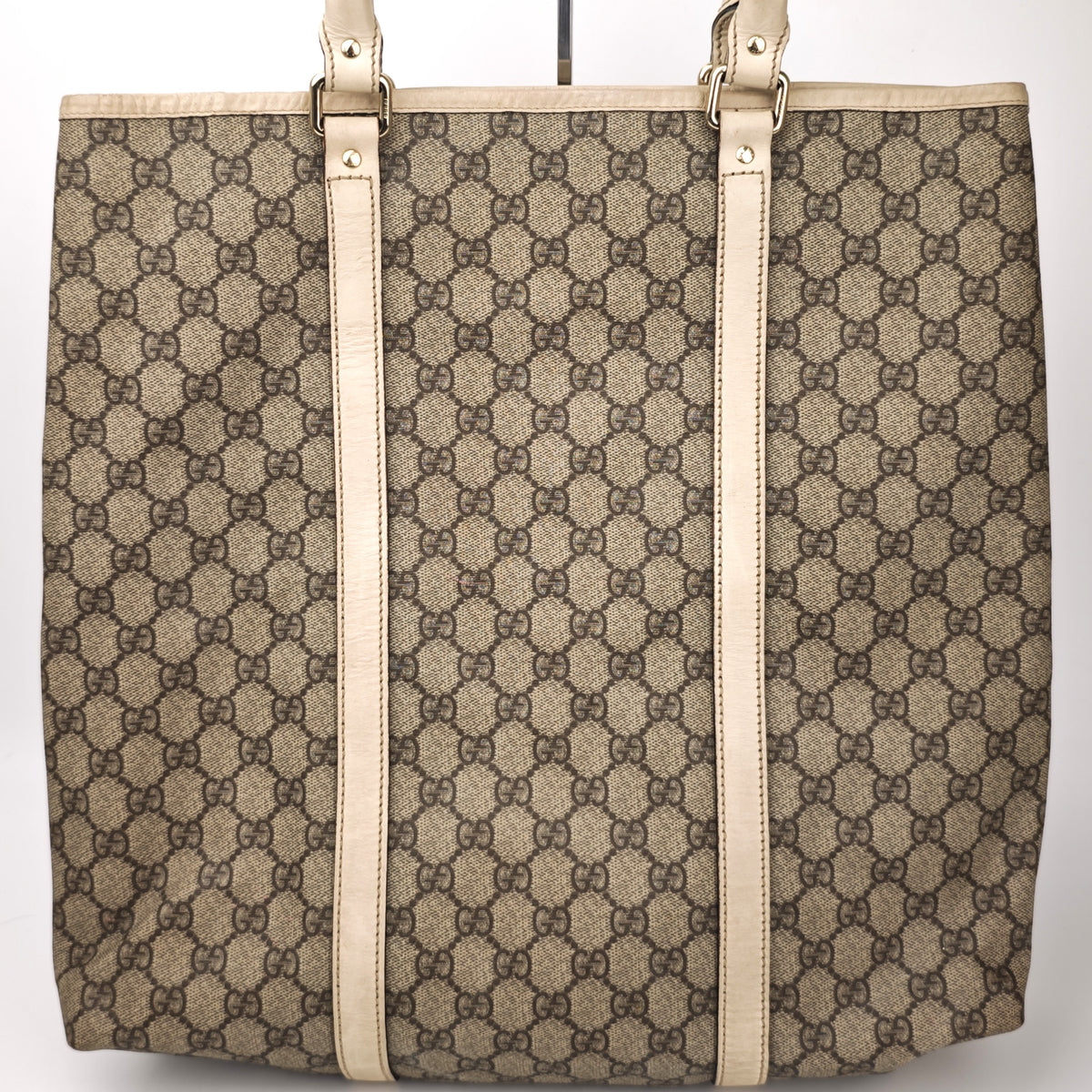 C2917 Gucci Tote Bag GG Supreme Joy Tote | Pre-Owned Very Good Beige / Brown GG Supreme Coated Canvas