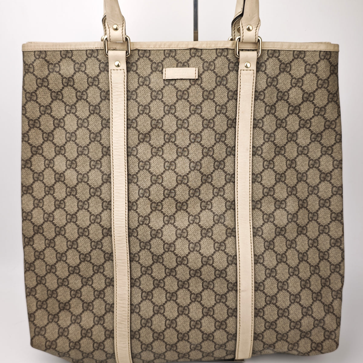 C2917 Gucci Tote Bag GG Supreme Joy Tote | Pre-Owned Very Good Beige / Brown GG Supreme Coated Canvas