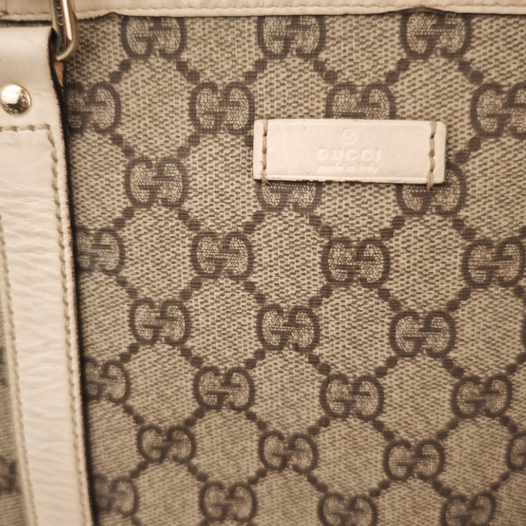 C2917 Gucci Tote Bag GG Supreme Joy Tote | Pre-Owned Very Good Beige / Brown GG Supreme Coated Canvas