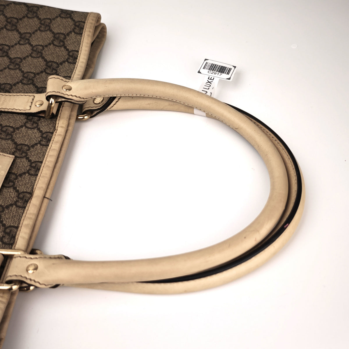 C2917 Gucci Tote Bag GG Supreme Joy Tote | Pre-Owned Very Good Beige / Brown GG Supreme Coated Canvas