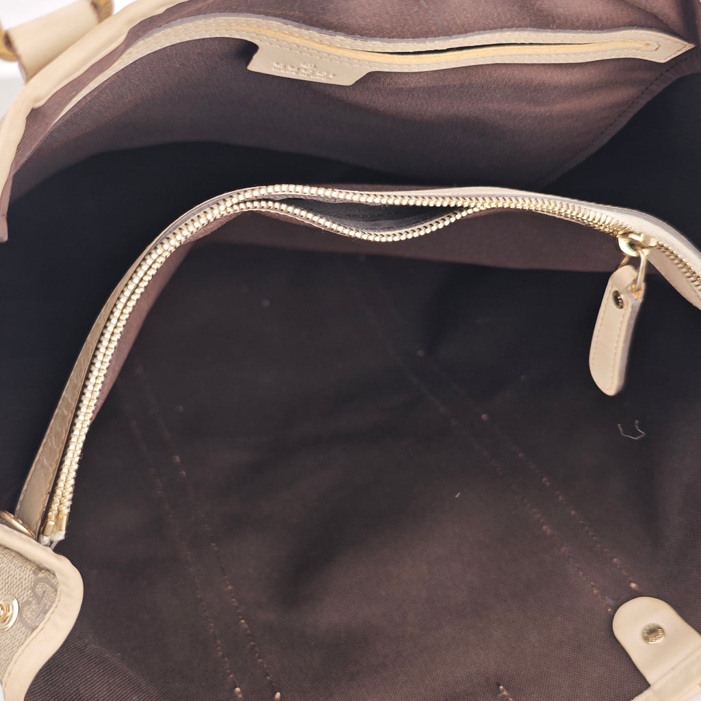C2917 Gucci Tote Bag GG Supreme Joy Tote | Pre-Owned Very Good Beige / Brown GG Supreme Coated Canvas