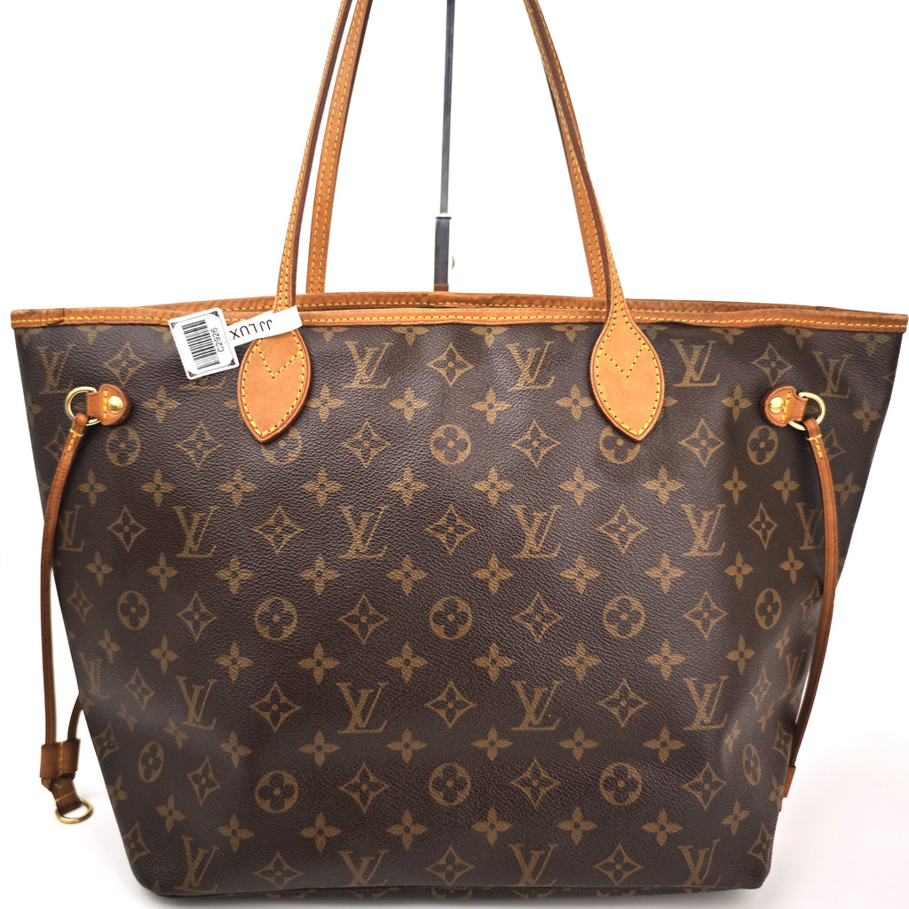 C2926 Louis Vuitton Tote Bag Monogram Neverfull MM | Pre-Owned Very Good Brown Coated Canvas, Leather Trim Monogram