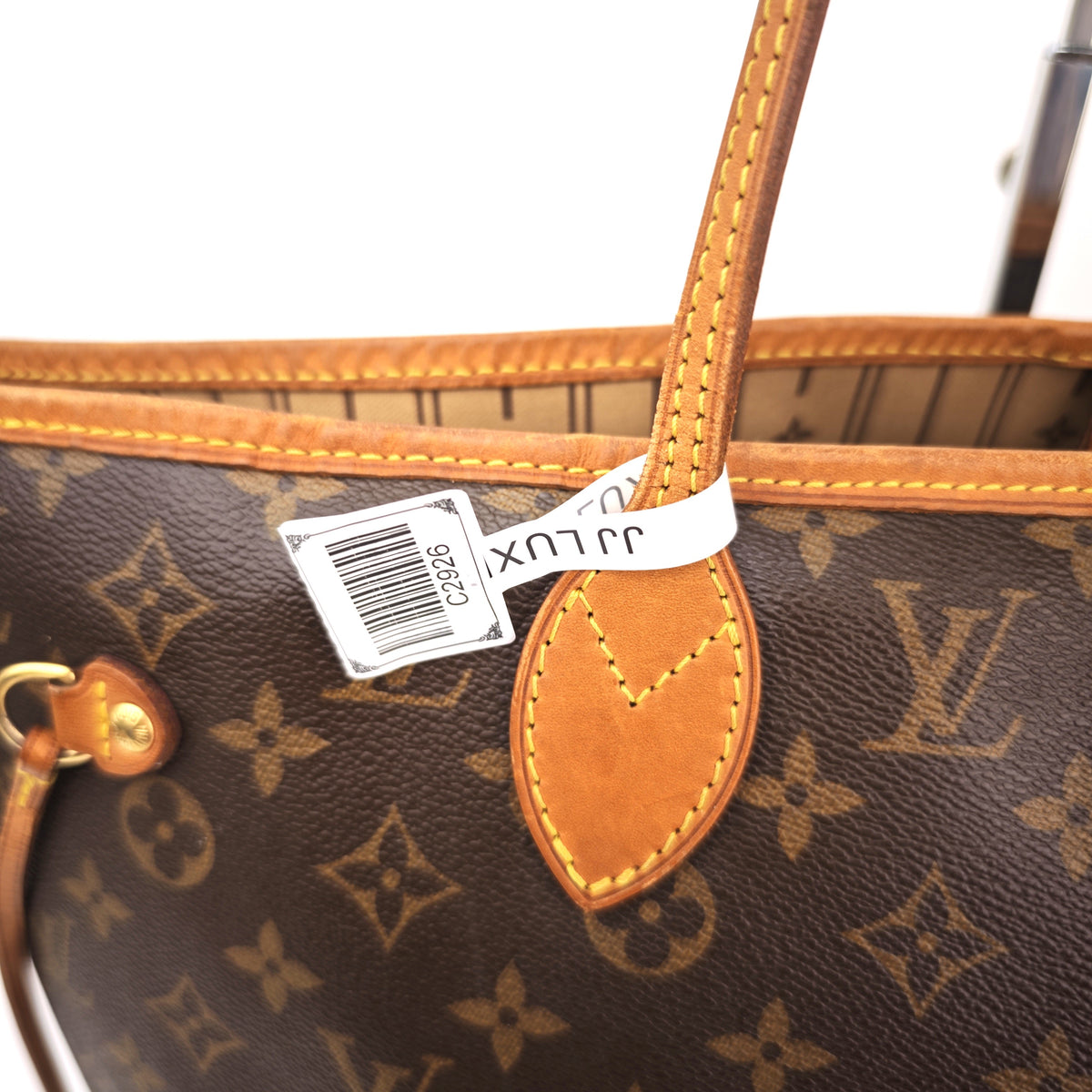 C2926 Louis Vuitton Tote Bag Monogram Neverfull MM | Pre-Owned Very Good Brown Coated Canvas, Leather Trim Monogram