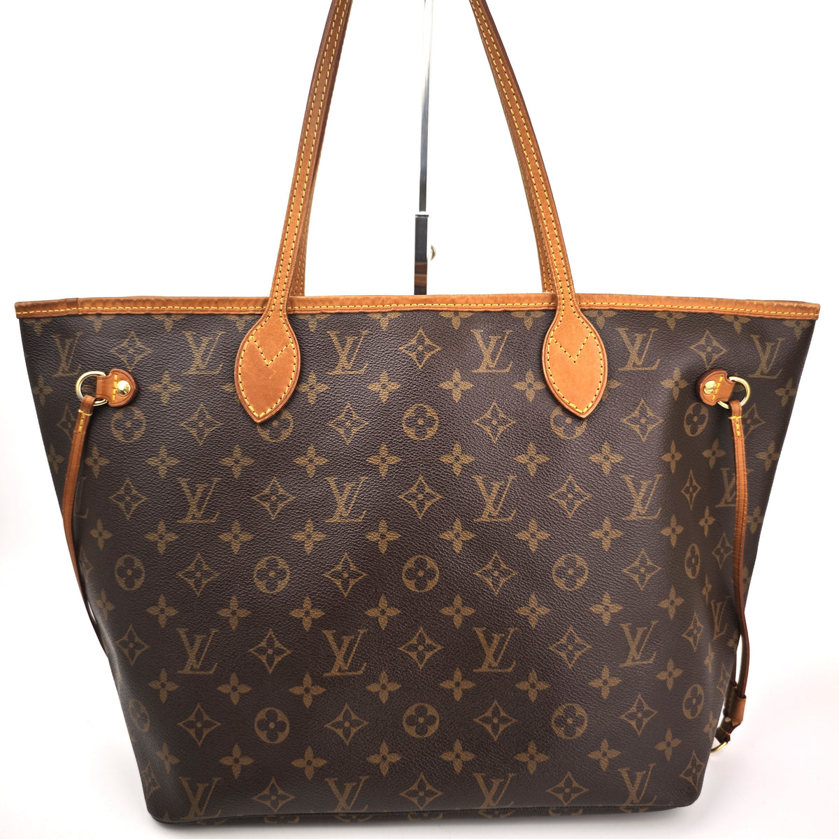C2926 Louis Vuitton Tote Bag Monogram Neverfull MM | Pre-Owned Very Good Brown Coated Canvas, Leather Trim Monogram