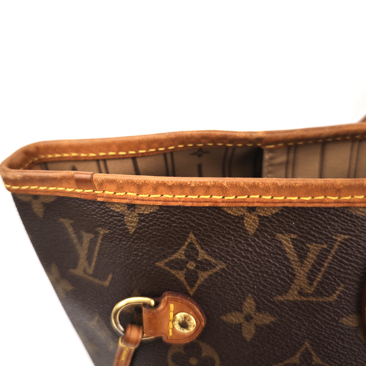 C2926 Louis Vuitton Tote Bag Monogram Neverfull MM | Pre-Owned Very Good Brown Coated Canvas, Leather Trim Monogram
