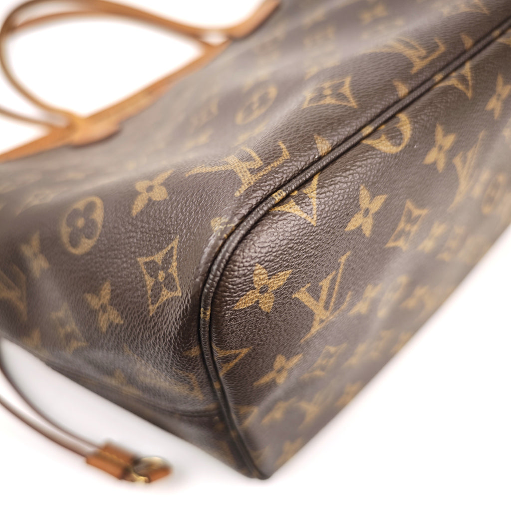 C2926 Louis Vuitton Tote Bag Monogram Neverfull MM | Pre-Owned Very Good Brown Coated Canvas, Leather Trim Monogram