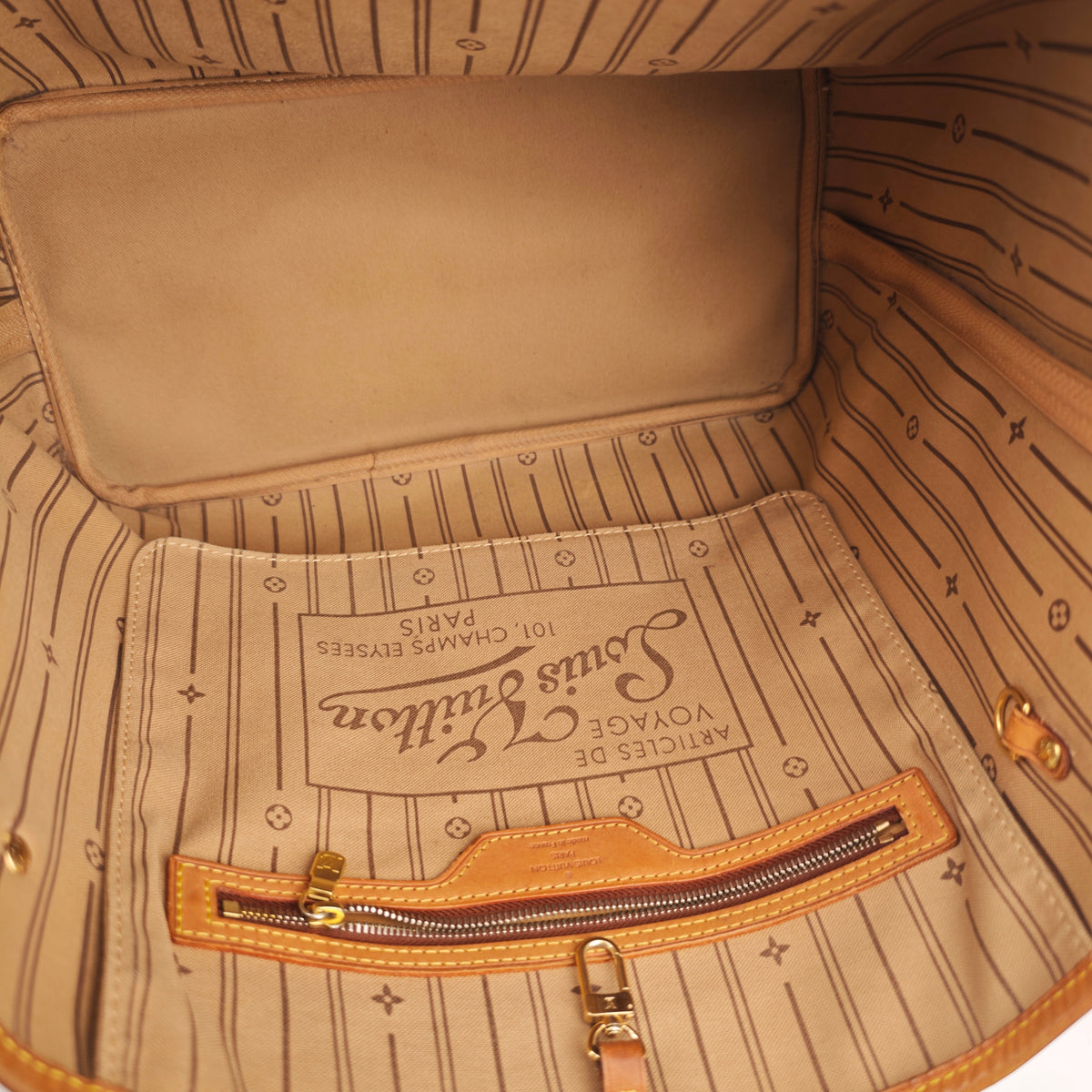 C2926 Louis Vuitton Tote Bag Monogram Neverfull MM | Pre-Owned Very Good Brown Coated Canvas, Leather Trim Monogram