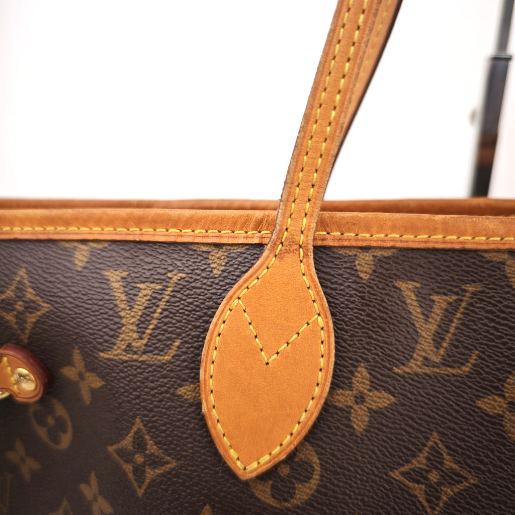 C2927 Louis Vuitton Tote Bag Monogram Neverfull MM | Pre-Owned Very Good Brown Coated Canvas, Leather Trim Monogram