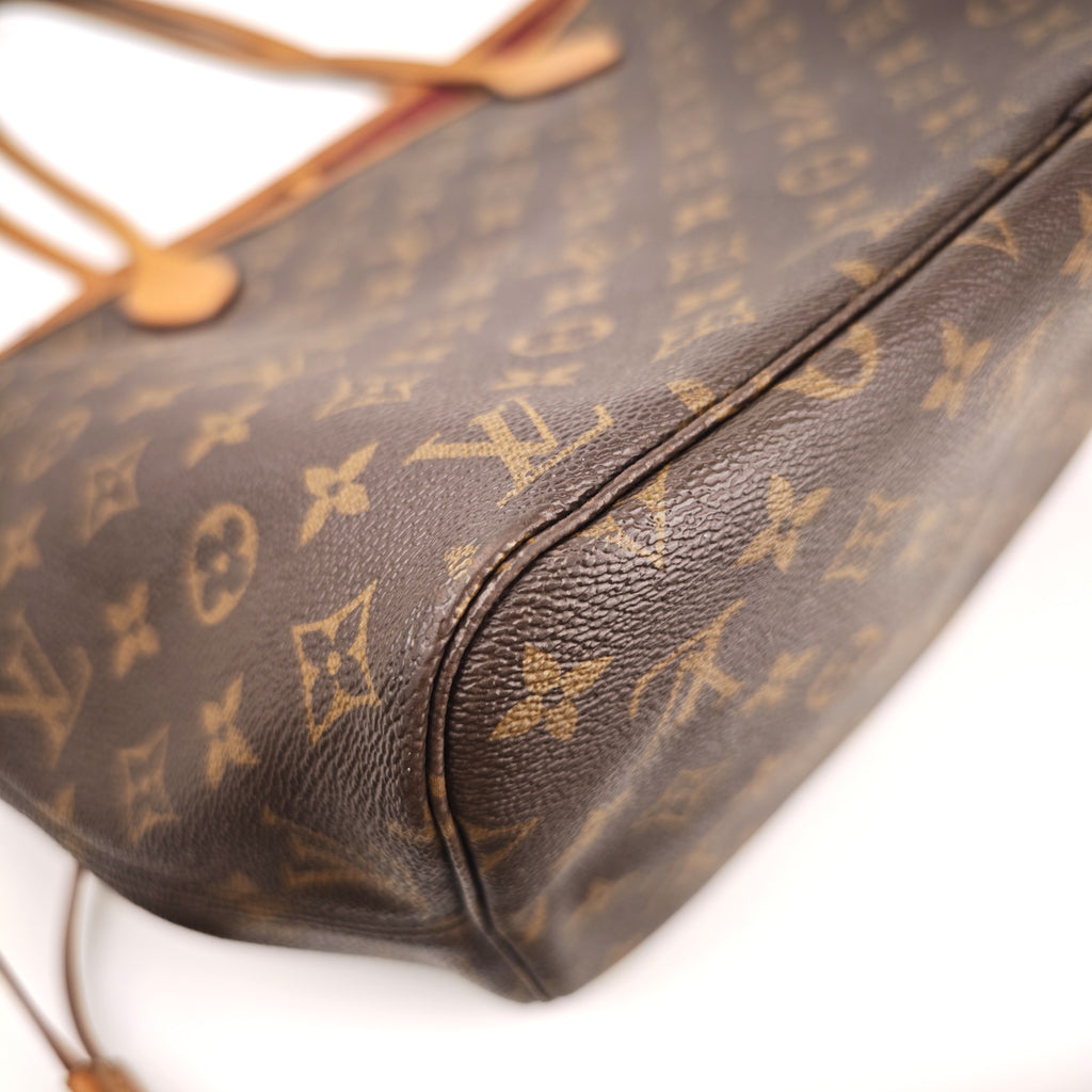 C2927 Louis Vuitton Tote Bag Monogram Neverfull MM | Pre-Owned Very Good Brown Coated Canvas, Leather Trim Monogram