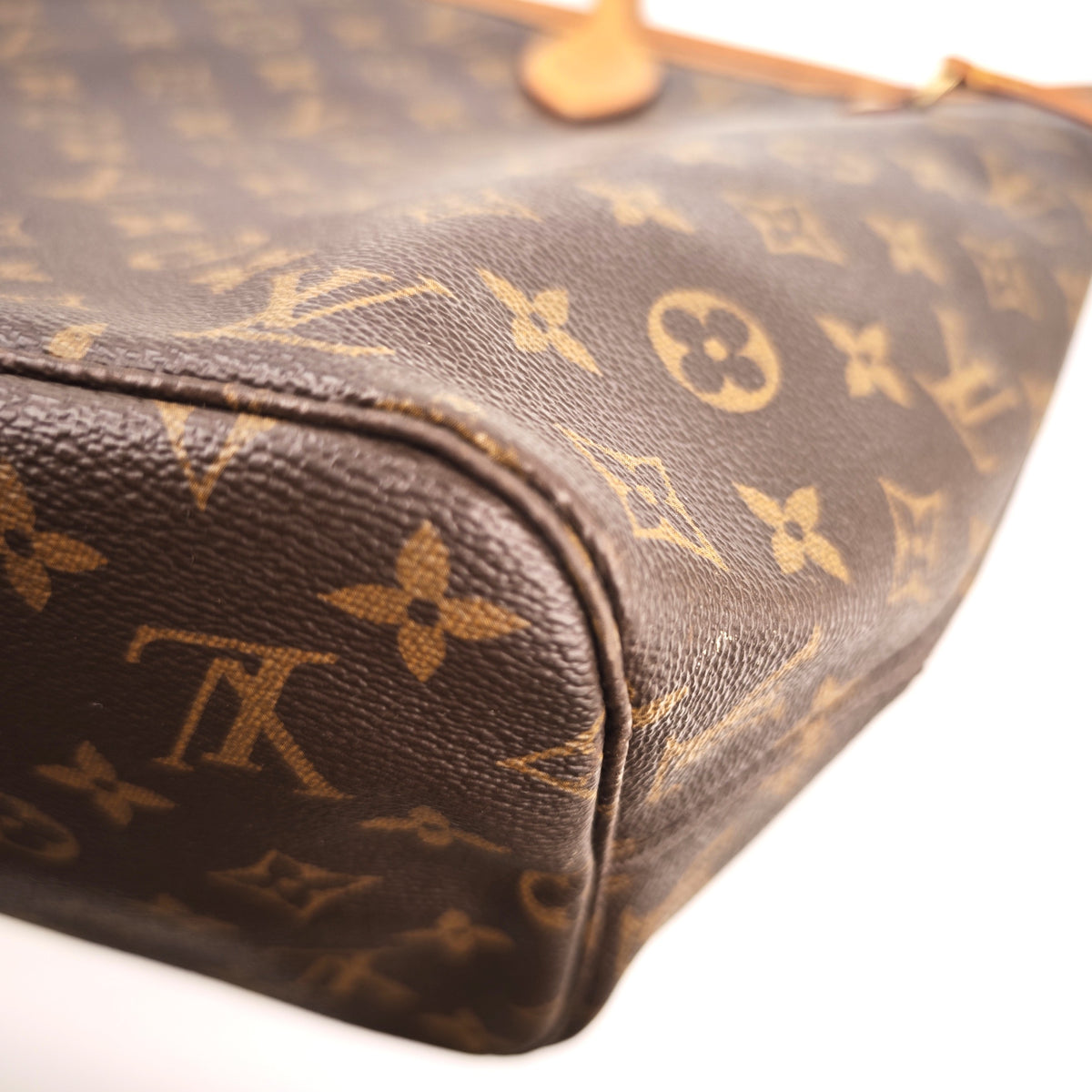 C2927 Louis Vuitton Tote Bag Monogram Neverfull MM | Pre-Owned Very Good Brown Coated Canvas, Leather Trim Monogram