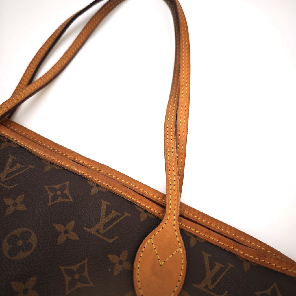 C2927 Louis Vuitton Tote Bag Monogram Neverfull MM | Pre-Owned Very Good Brown Coated Canvas, Leather Trim Monogram