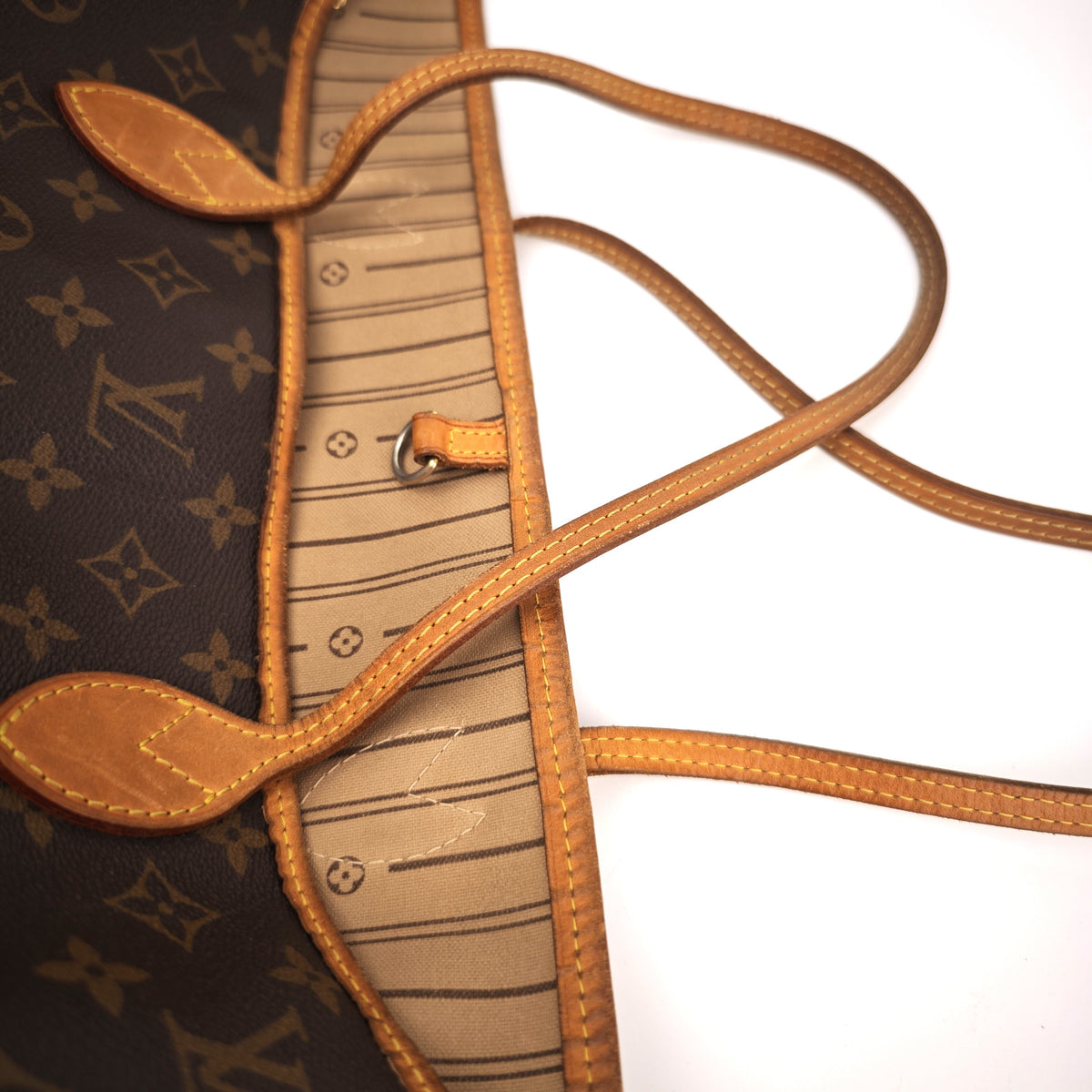 C2928 Louis Vuitton Tote Bag Monogram Neverfull GM | Pre-Owned Very Good Brown Coated Canvas, Leather Trim Monogram