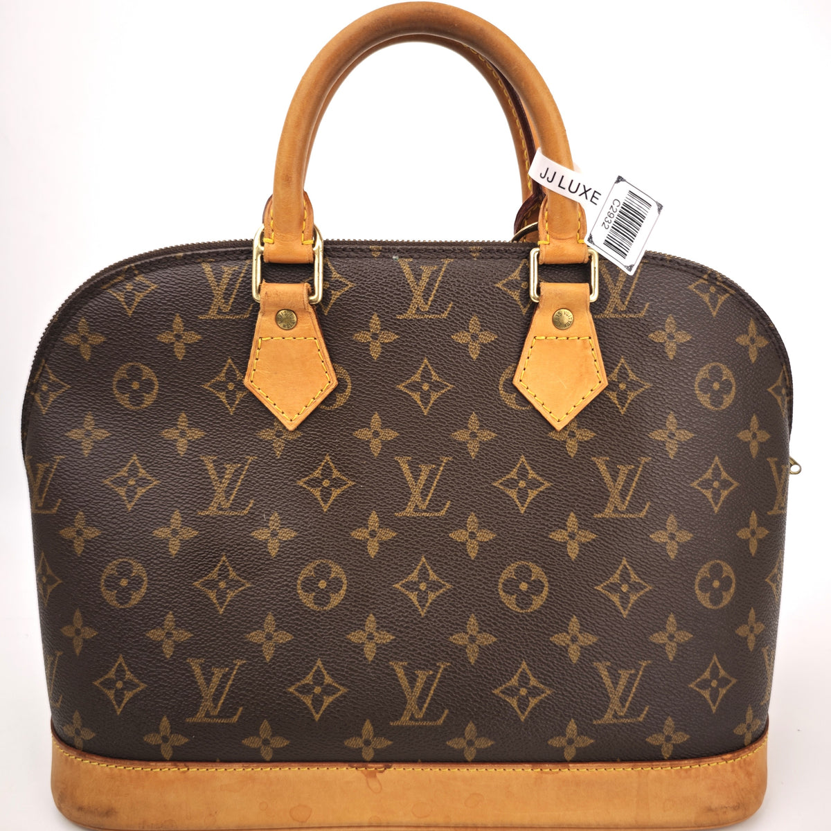 C2932 Louis Vuitton Top Handle Bag Alma PM monogram Handbag | Pre-Owned Very Good Brown Coated Canvas, Leather Trim Monogram